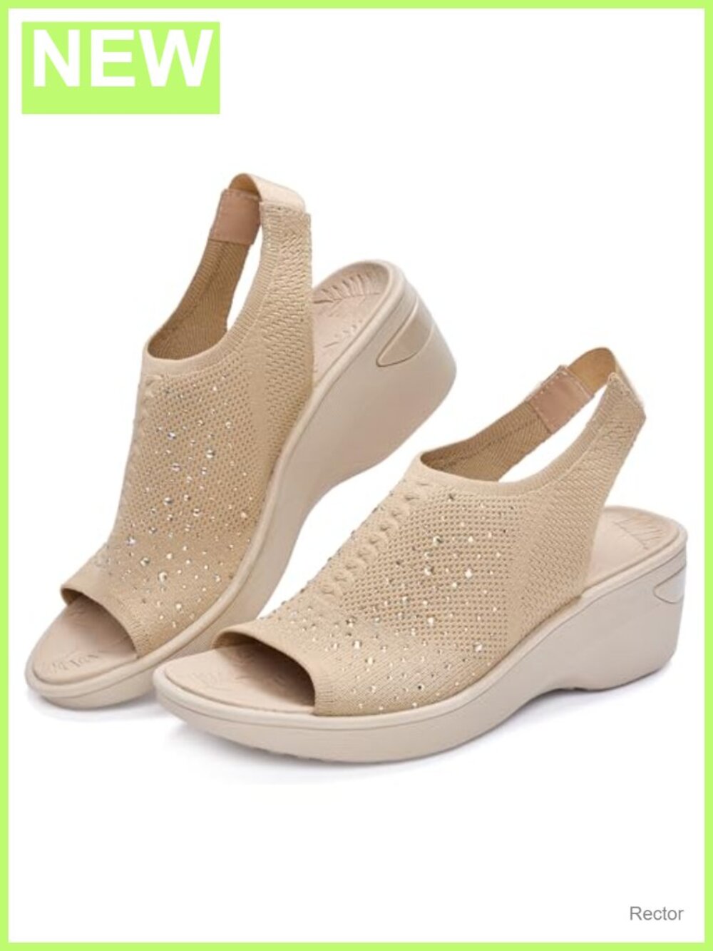 Wedge Sandals with Arch Support Comfortable Slingback Open Toe Summer Shoes
